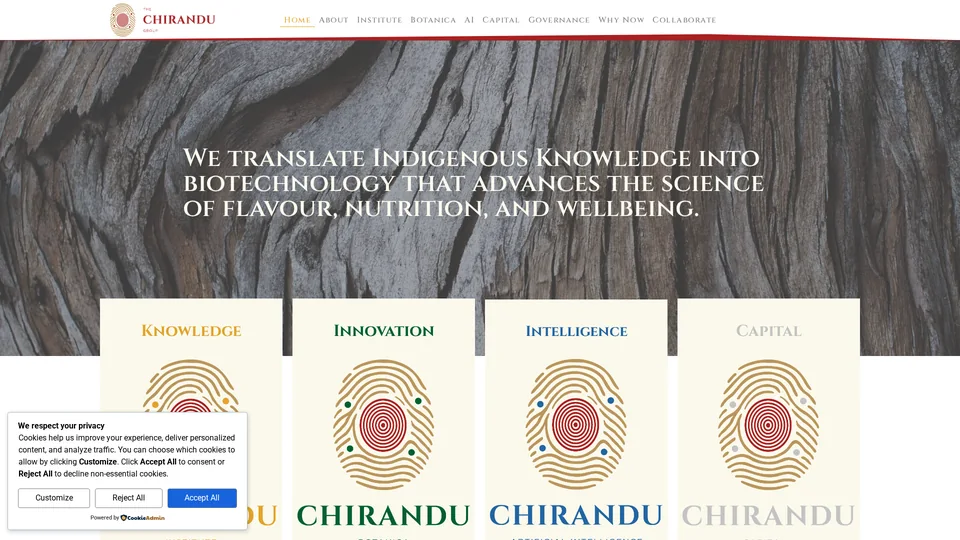 Chirandu website preview