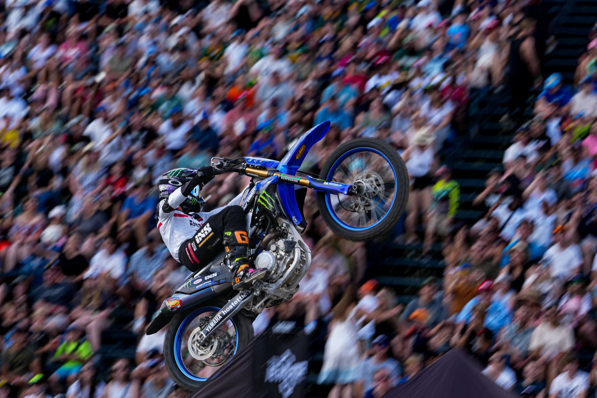 Motocross action captured at a live event