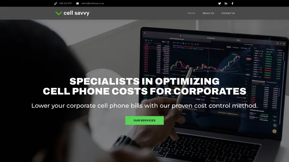 Cell Savvy website preview